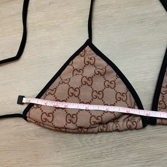 Tan and Black Logo Bikini Top - Picture 6 of 8